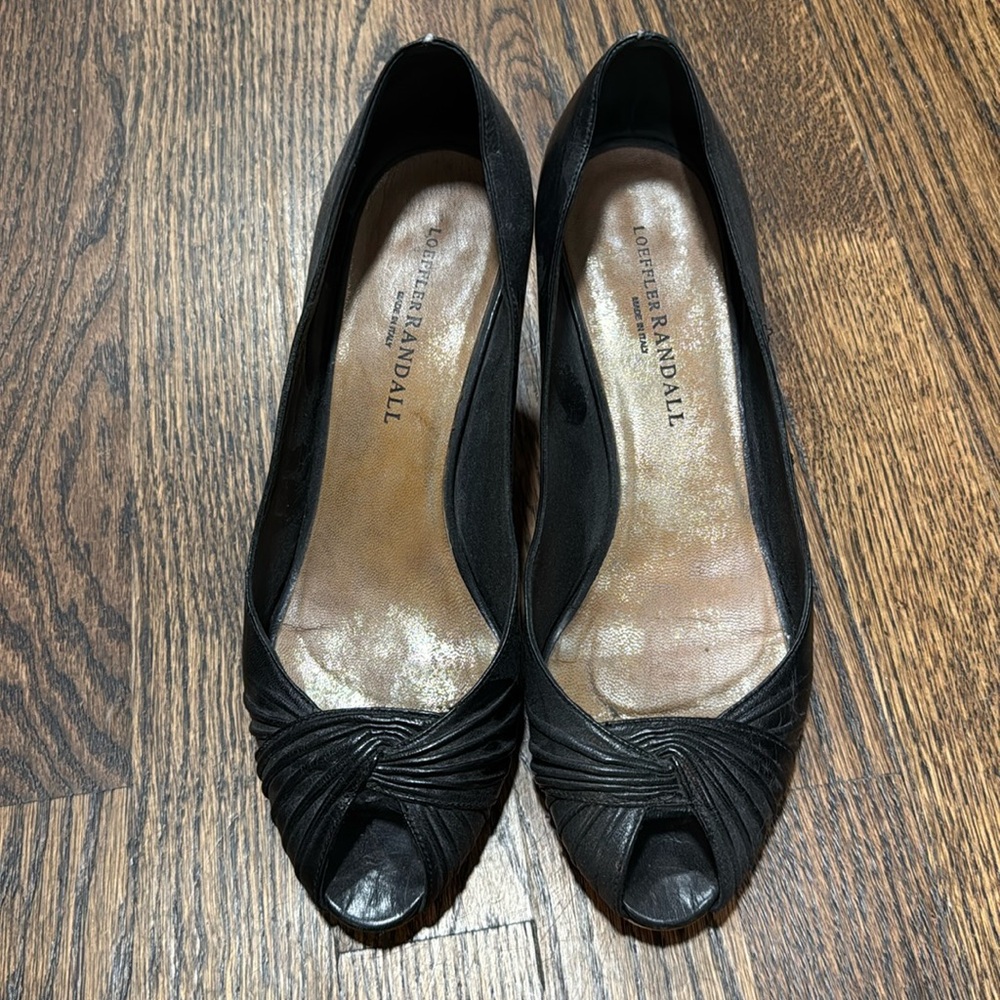 Loeffler Randall black peep toe GUC Size 8